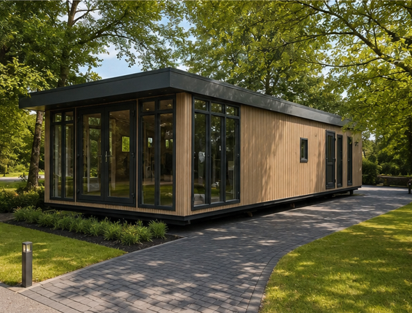 Exterieur van een op maat ontworpen chalet
